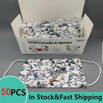 

50Pcs Disposable Cartoon Children Mascarilla 3-layer Non-woven Fabric Face Mask Japanese Anime Mondmaskers Masque Kids Masks