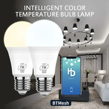 

Bluetooth Mesh Smart Light Color Change Dimmable RGBW BT Mesh Net Group Smart Led Light Intelligent Color Temperature Blub Lamp