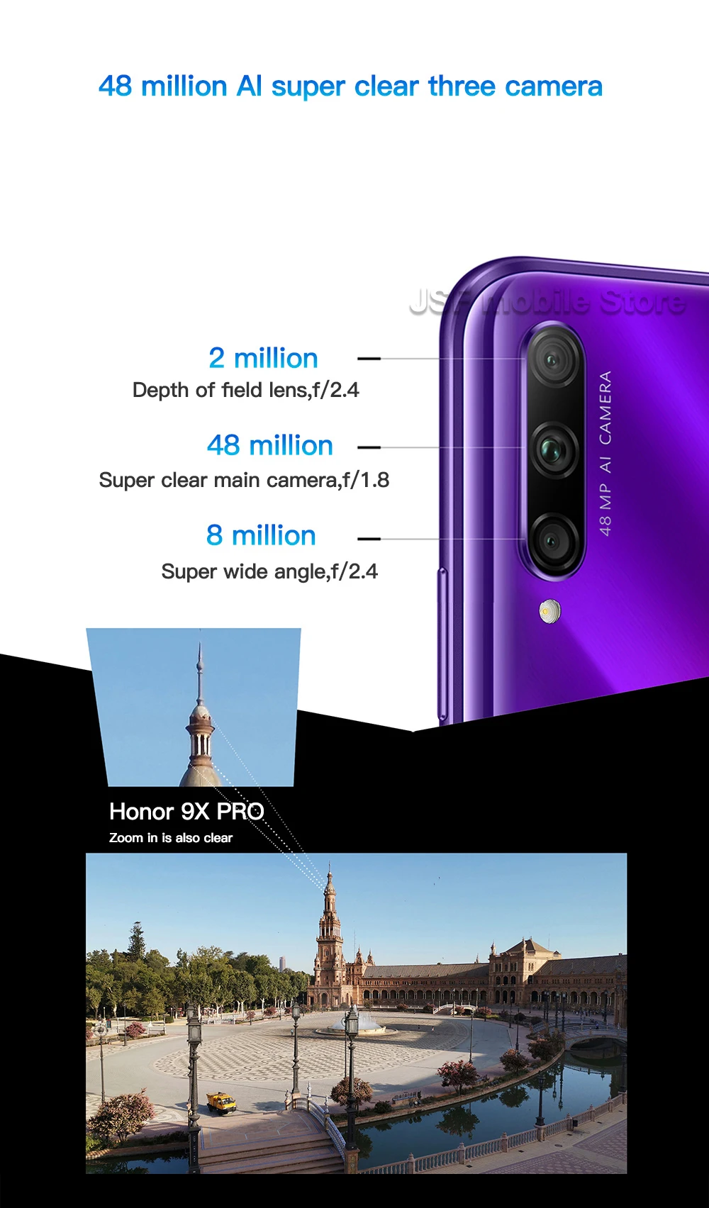 Honor 9X Pro смартфон Kirin 810 Восьмиядерный 6,59 дюймов подъем полный экран 48MP 3 камеры 4000 мАч GPU Turbo мобильный телефон