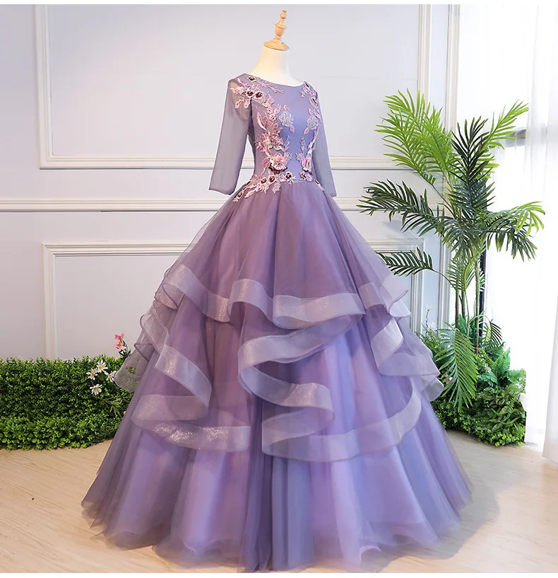 Дешевые пышные платья vestido Дебютант 3D Цветочный Цветок длинное женское платье для выпускного милое 16 платье бальные платья