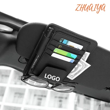 

1 Piece Eye Glasses Card Pen Holder Clip Car Styling Car Accessories Sun Visor Sunglasses For Toyota TRD LOGO