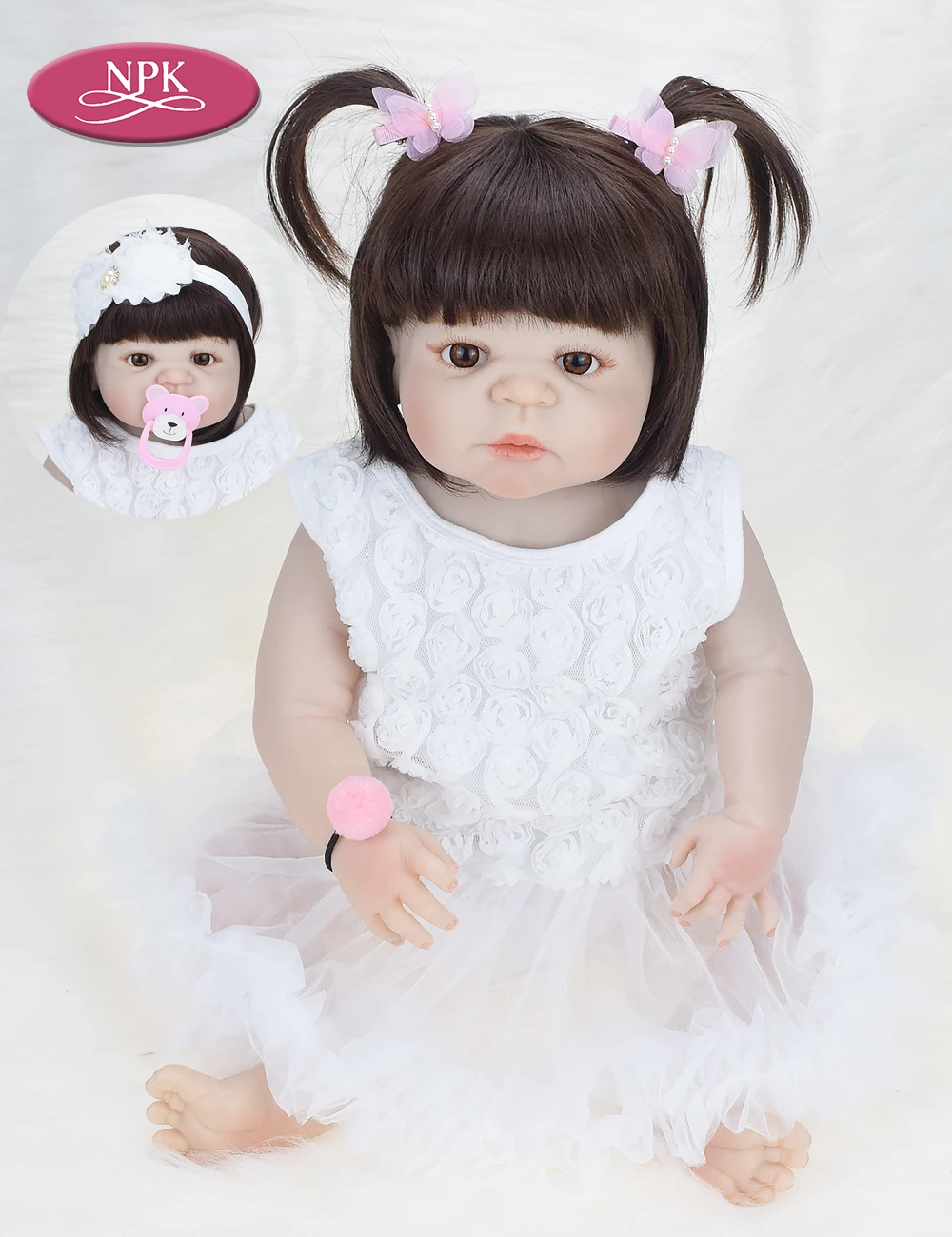 Комплекты одежды для маленьких девочек 22-24 дюймовая Кукла Реборн костюмы 55-60 см