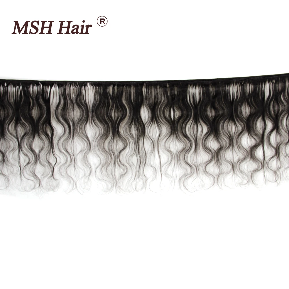 Comprar Mechones de cabello humano postizo brasileño de la onda del cuerpo del pelo de la MSH con 4*4 Cierre de encaje 130% densidad no Remy medio Ratio