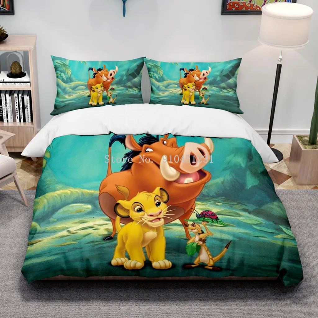 Cartoon Disney Lion King Simba Bedding Set Duvet Covers Pillowcases Bed Comforter Cover Baby Children Adult Boys Gift Bedclothes - Image 3