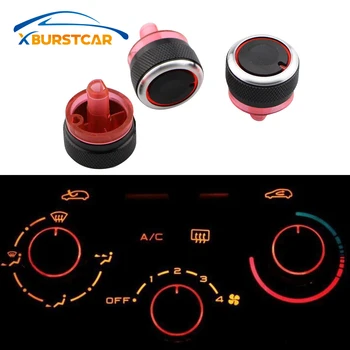 

Xburstcar 3Pcs A/C Air Knobs for PEUGEOT 206 207 CITROEN C2 C 2 Switch Knobs Heater Climate Control Buttons Dials Heat Frame