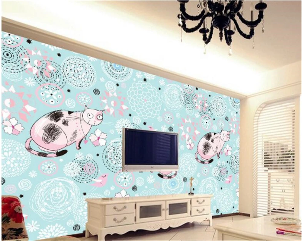 

Drop Shipping Custom Wallpaper Kids Room 3d Murals Cubic Cartoon Kids Living Room European Backdrop Wall Paper Papel De Parede