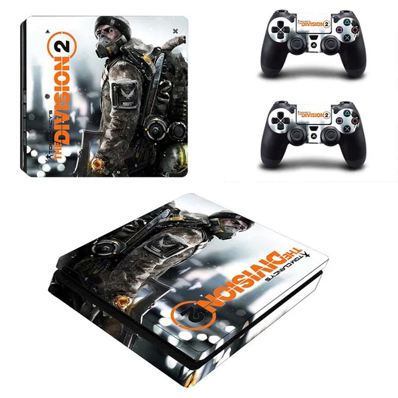 

PS4 Slim Stickers PS 4 Skin Tom Clancy's The Division 2 Play station 4 Slim Decals For PlayStation 4 Slim console and controller