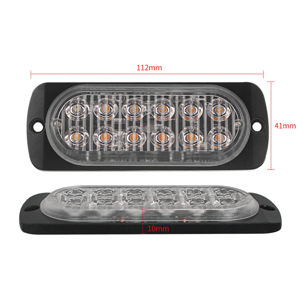 12LED лампы автомобиль грузовик Предупреждение светодиодные световые индикаторы "безопасно" 12 V-24 V 36W желтый супер яркий 8 шт.* Напряжение: постоянный ток 12-24V