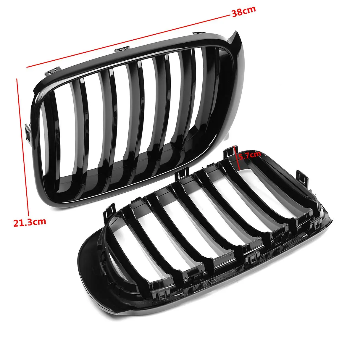 

Gloss Matt Black Front Bumper Kidney Grille Mesh For BMW X3 F25 X4 F26 2014 2015 2016 2017 1-Slat ABS Replacement Car Styling