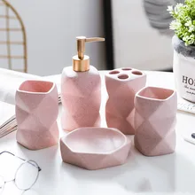 Наборы для ванной комнаты держатель для зубных щеток высококачественный мрамор керамика s Васи Простые керамические туалетные принадлежности для ванной комнаты дозатор для мыла посуда