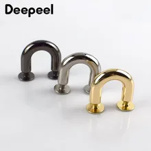 

10/20pcs 9mm Metal Buckles Fashion U Rings Bags Arch Bridge With Screw Connector Hanger For Bag Belts Strap DIY Leather Crafts