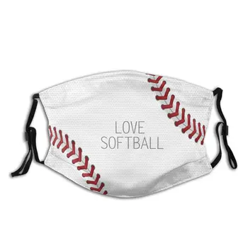 

protective mask with filter Live Love Softball Live Video Streaming anti dust PM2.5 reuse adult teen child girl