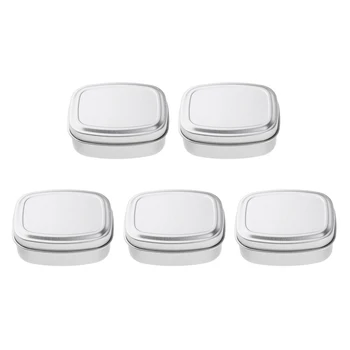 

5pcs 80g Small Rectangular Empty Aluminium Tins Box Portable Storage Containers for First Aid Kits Pills Crafts Candies Gifts