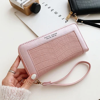 

Long Stone Pattern Wallet Women Purse Women's Wallet PU Leather Wallet for Women Bank/ID/Credit Card Holder Wallets and Purses