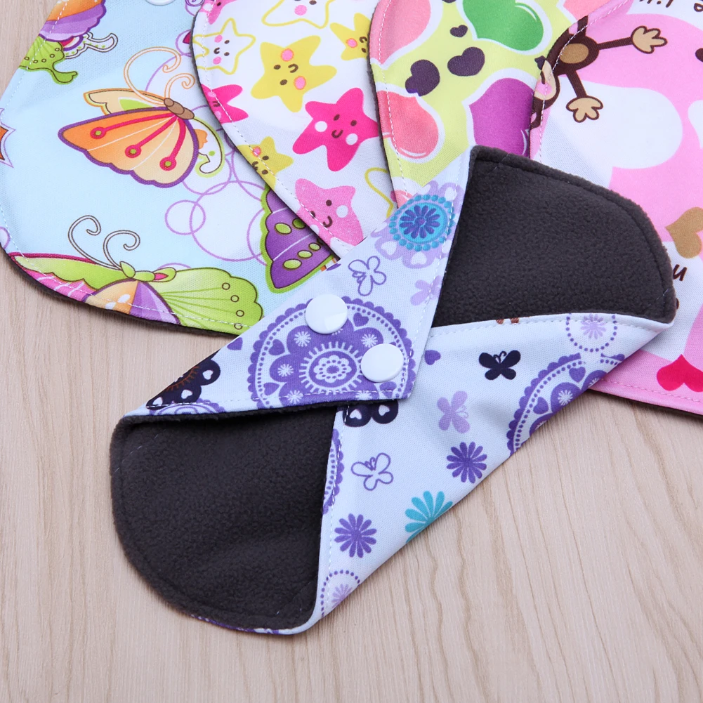 7*7 Inch Menstrual Pads Reusable Washable Bamboo Cloth Sanitary Maternity Minky