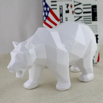 

Nordic style Bear statue Decoration Geometric shape Home wine cabinet Modern living room Simple crafts Model Y1001