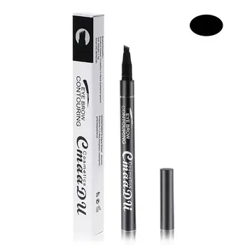 

Four Teeth Forked Eyebrow Contouring Pencil Brush Smooth Nib Sweatproof Natural Makeup Face Cosmetics RXJC