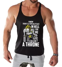 

2021 Bodybuilding Men Tank Tops A THRONE print Fitness Men Sleeveless Cotton Vest Workout men fashion tank top