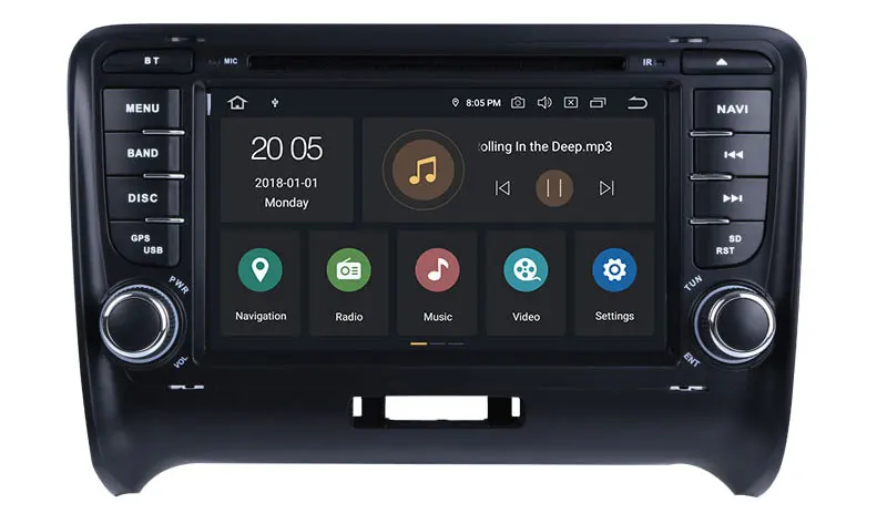 Flash Deal Android 9.0 Octa Cores Car DVD Player For Audi TT 2006-2012 With Canbus WIFI Radio GPS Bluetooth USB DVD Multimedia DSP Carplay 9