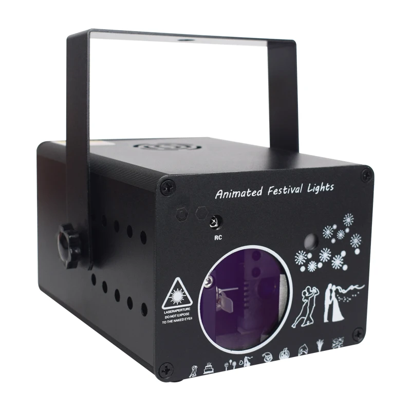  Animated Festival Lights Bedroom KTV Bar Decoration Stage Lighting Intelligent Animation Red Green  - 4000411964434