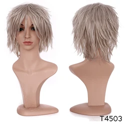 Vibrant Multicolor Synthetic Cosplay Wig - Short Layered Party Hair Extension - 12inch (Silvery gray)