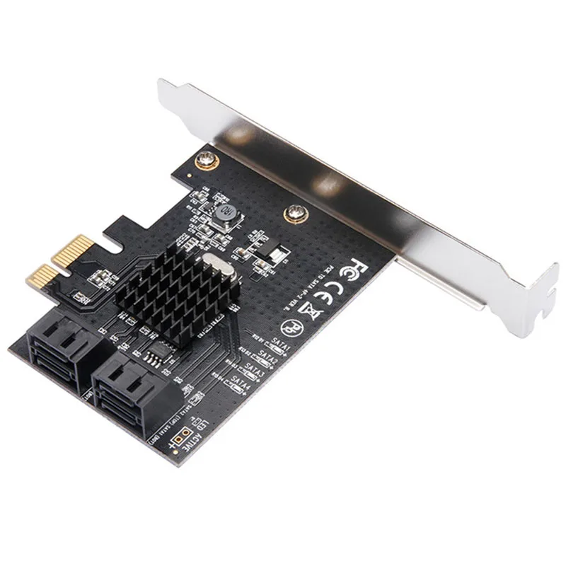 Pci-E Плата расширения, 4-портовая Sata 3,0 Raid Плата расширения 6G Sata 3,0 для Pci-E 4 порта адаптер расширитель Riser Card для Hdd Ssd