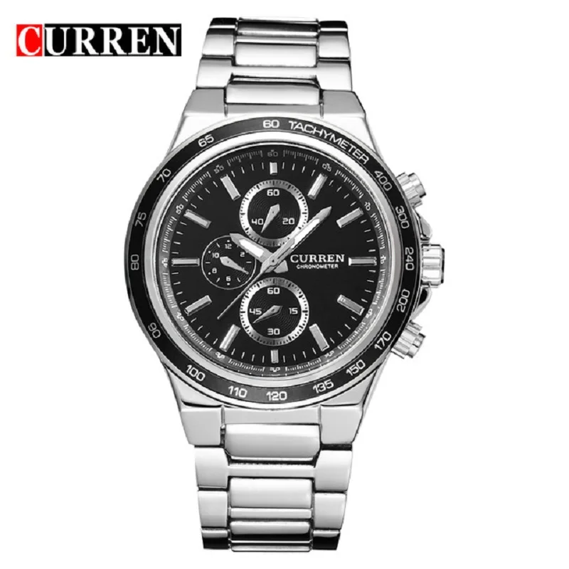 Curren Watches Men Luxury Brand Analog Steel Case Men