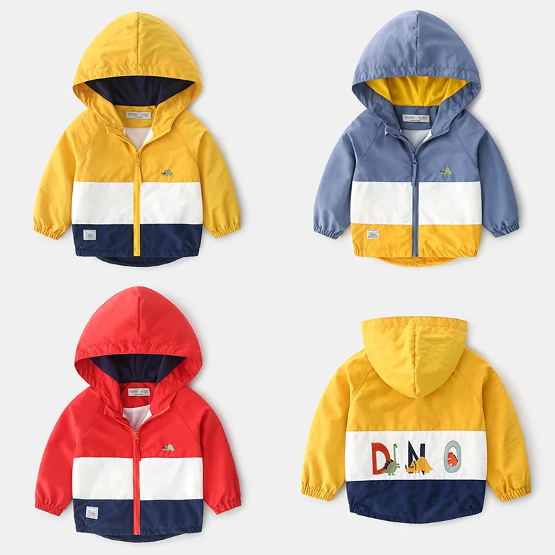 

New boys and girls coat 2020 spring hooded windbreaker infant child jacket children fashion autumn kids Coat Clothes Clothing