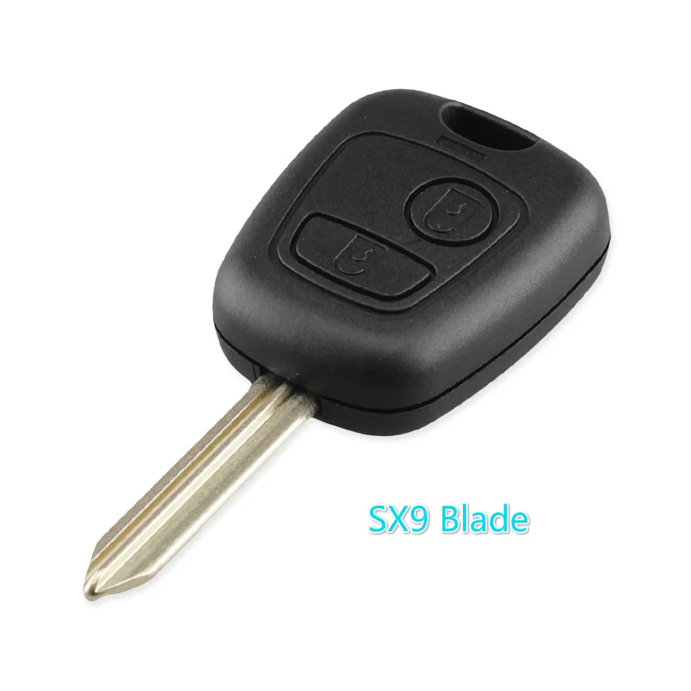 KEYYOU 20 шт. для peugeot 106 206 306 406 ключ оболочки 2 кнопки NE73/VA2/HU83/SX9 лезвие на замену пульт дистанционного управления автомобильный чехол - Цвет: SX9 Blade