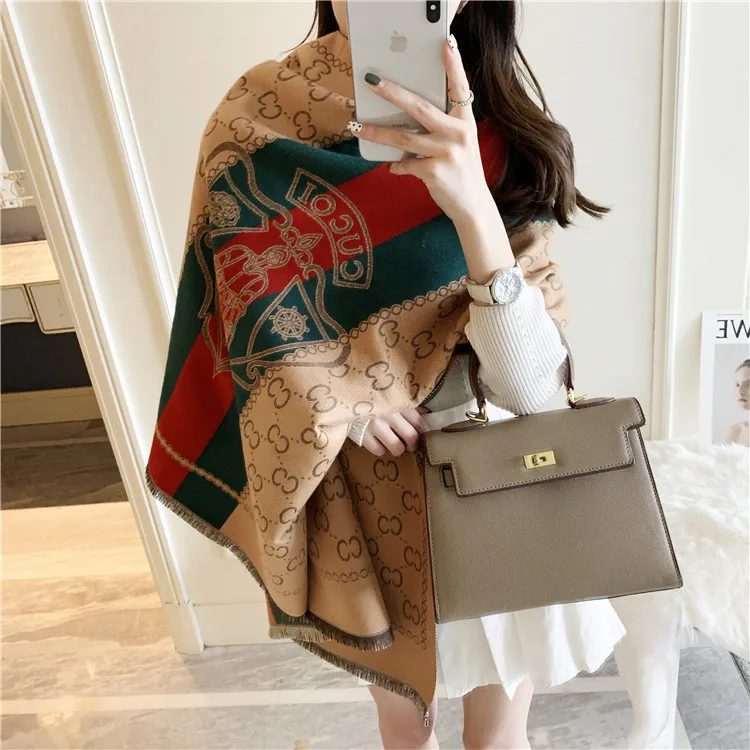 

female autumn/winter cloak new Europe and the United States knitted cashmere thick warm custom with a shawl collar