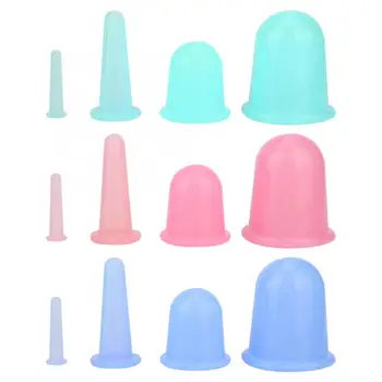 

4pcs Vacuum Facial Massager Cupping Cup Face Lifting Firming Care Therapy Treatment Face Massage Cans Anti Cellulite Cupping