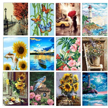 

5D diy diamond embroidery mosaic landscape cross stitch full rhinestone painting 35x45