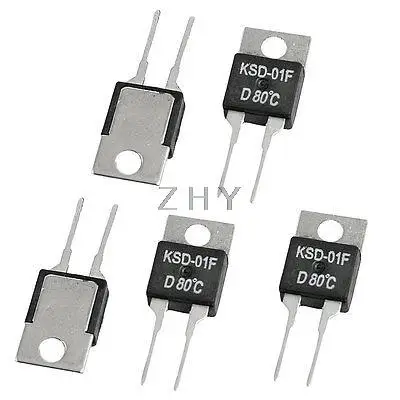 

5 x KSD-01F 80 Celsius NC Temperature Switch Thermostat 1.5A 250VAC/ 24VDC