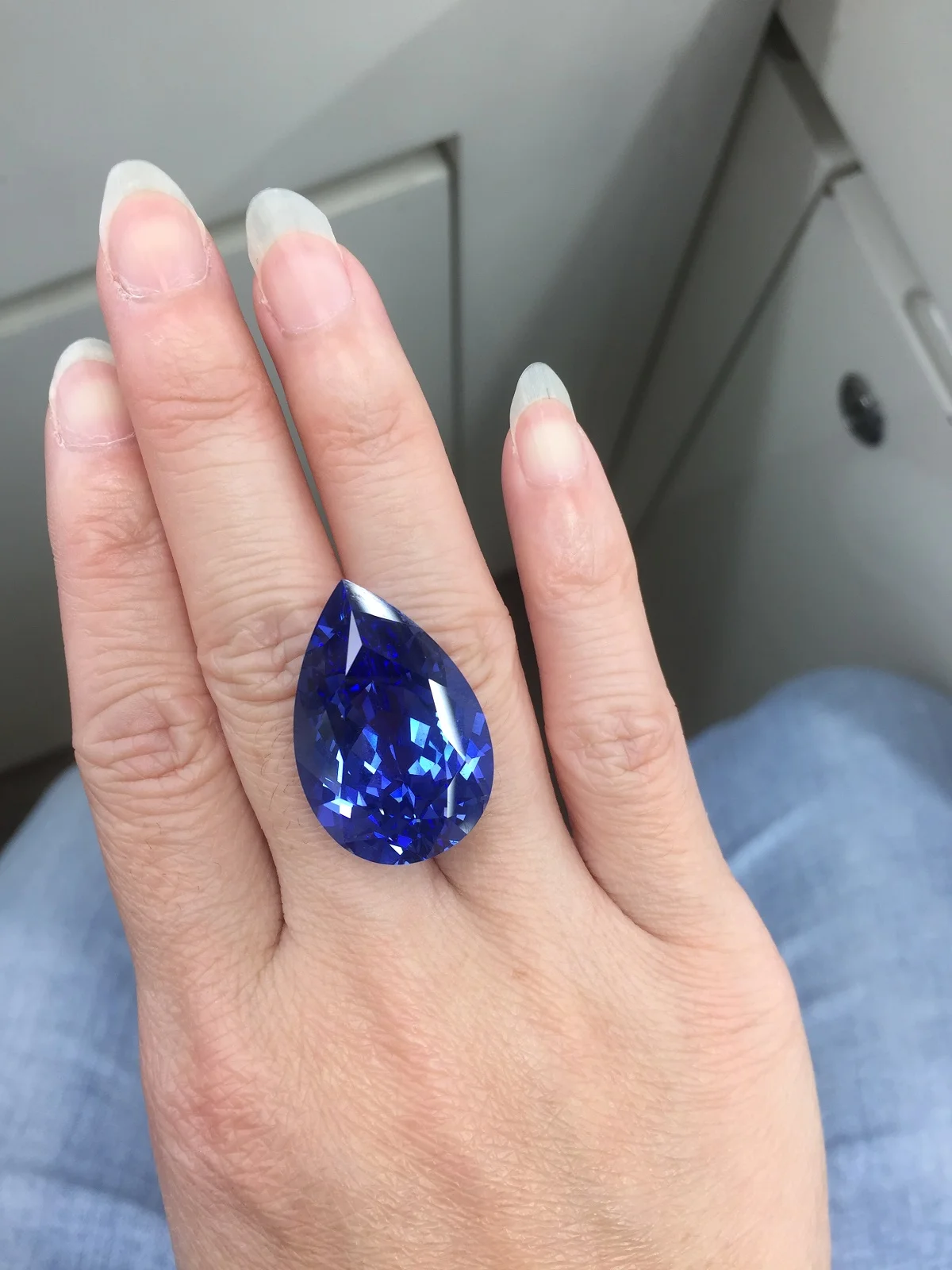 Pirmiana Pear Shape 15x22mm Lab Blue Sapphire High Quanlity Handmede Gemstones for Jewlry Rings Earrings Making