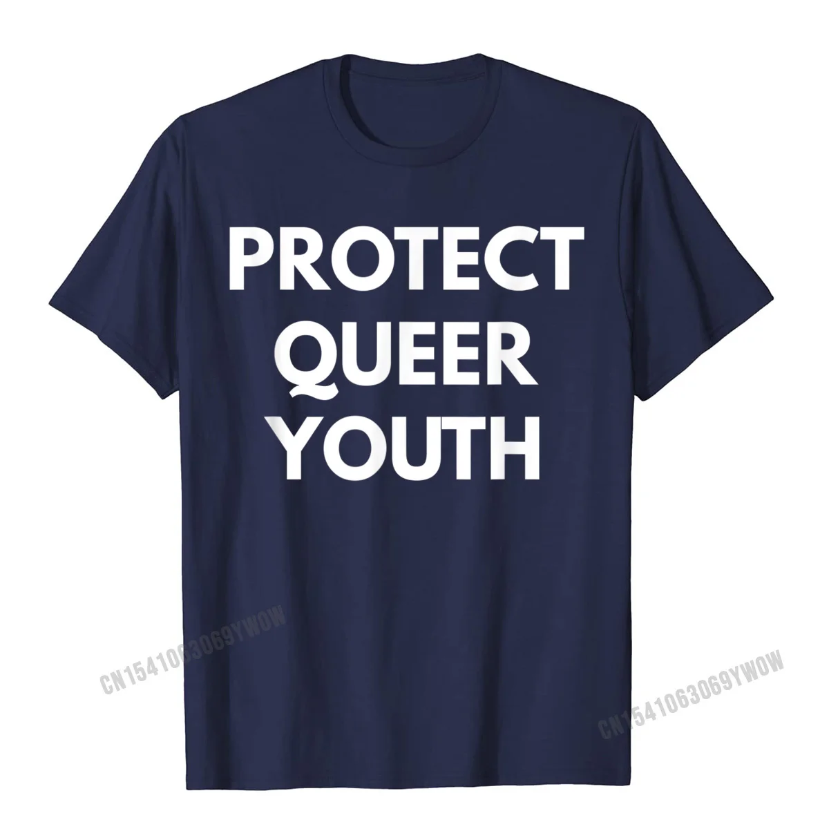 Tops & Tees Summer Tops Shirts Thanksgiving Day Prevailing Slim Fit Short Sleeve Pure Cotton Crew Neck Men Top T-shirts Slim Fit Protect Queer Youth t-shirt - LGBT Pride Shirts__403 navy