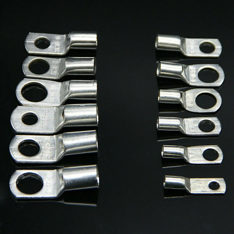

170* Tinned Copper Ring Lug Terminals Kit Battery Wire Welding Connectors