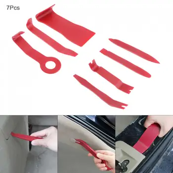

7pcs/set Universal Plastic Red Portable Car Trim Removal Tool Interior Door Panel Refitting Audio Disassembly Tool