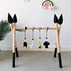 1Set Nordic Style Baby Gym Play Nursery Sensory Ring-pull Toy Wooden Frame Infant Room Toddler Clothes Rack Gift Kids Room Decor ► Photo 2/6