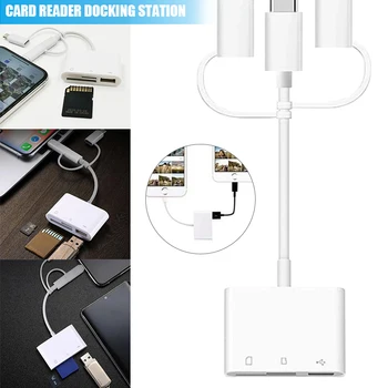 

3-in-1 SD TF USB Card Reader OTG Adapter USB-C Card Readers for Mobile Phone Camera @M23
