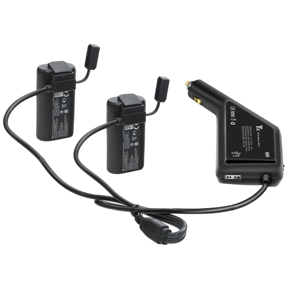 Buy YX 3 in 1 Car Charger For DJI Mavic Mini Intelligent Battery Charging Hub Mavic Mini Car Connector USB Adapter Multi 2 Battery