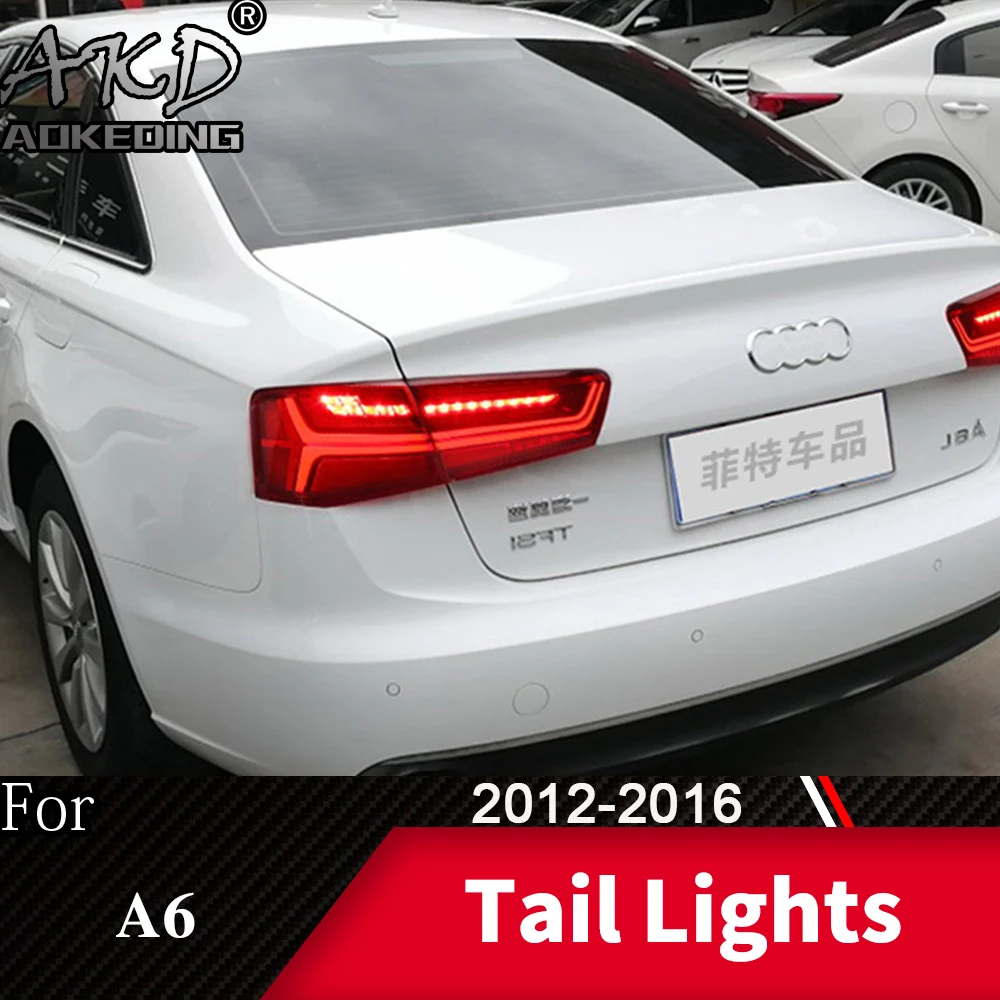 Задний фонарь для автомобиля Audi A6 2012- A6L светодиодный задние фары, противотуманные фары Дневные ходовые огни DRL Тюнинг автомобилей Автомобильные аксессуары