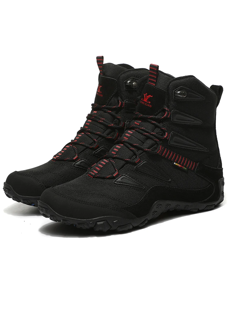 

XIANG GUAN Winter Men Hiking Shoes Women Outdoor Camping Tactical Boots Waterproof Climbing Mountain Hunting Trekking Sneakers
