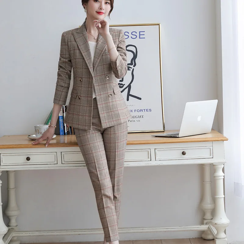 

Factory Goods Pass Under Heaven Small Suit WOMEN'S Suit Spring And Autumn 2020 New Style Elegant Plaid Suit Coat Versatile Fashi