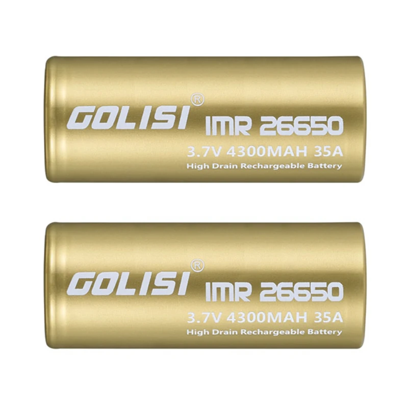 1x 4x 8x GOLISI S43 IMR26650 4300 мАч 35A защищенная перезаряжаемая головка высокого стока 26650 батарея для фонарей фонарь Игрушка