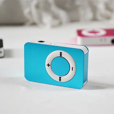 Waterlowrie музыкальный mp 3 player Мода из металла матовый материал плейер mini mp3 Поддержка 8G мини-карта флэш памяти TF плеер мп3 usb мп 3для подарка - Цвет: Синий