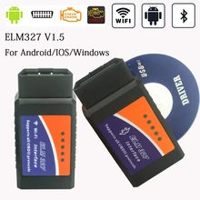 Беспроводной Bluetooth ELM327 V1.5 OBD2 автоматический диагностический инструмент для Lancia Thema 2011- работает для Android/iOS ELM 327