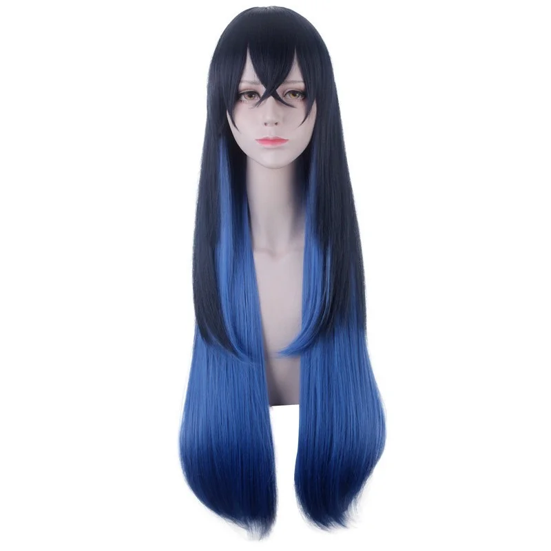 Demon Slayer Kimetsu No Yaiba Hashibira Inosuke Cosplay Wig Gradient Long Straight Hair 80cm Halloween Carnival Costume cosplay wig