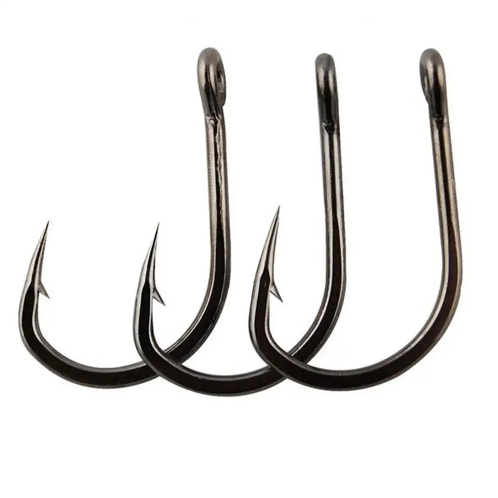Hooks Sporting Goods 100 Pcs Carbon Steel Fishing Hook Fish J Hooks Mixed Size Fishing Hook With Barb