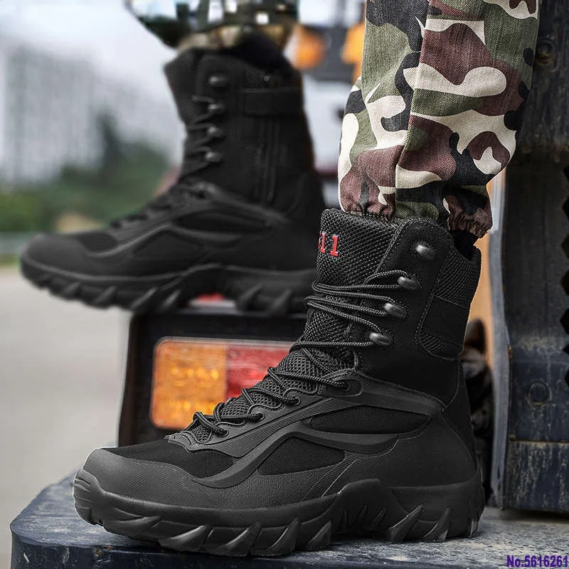 Man Work Shoes Large Mens Military Boots High Top Comfort Men's Boots Winter Brand Casual Flat Men Shoes N3 Men's Boots - AliExpress