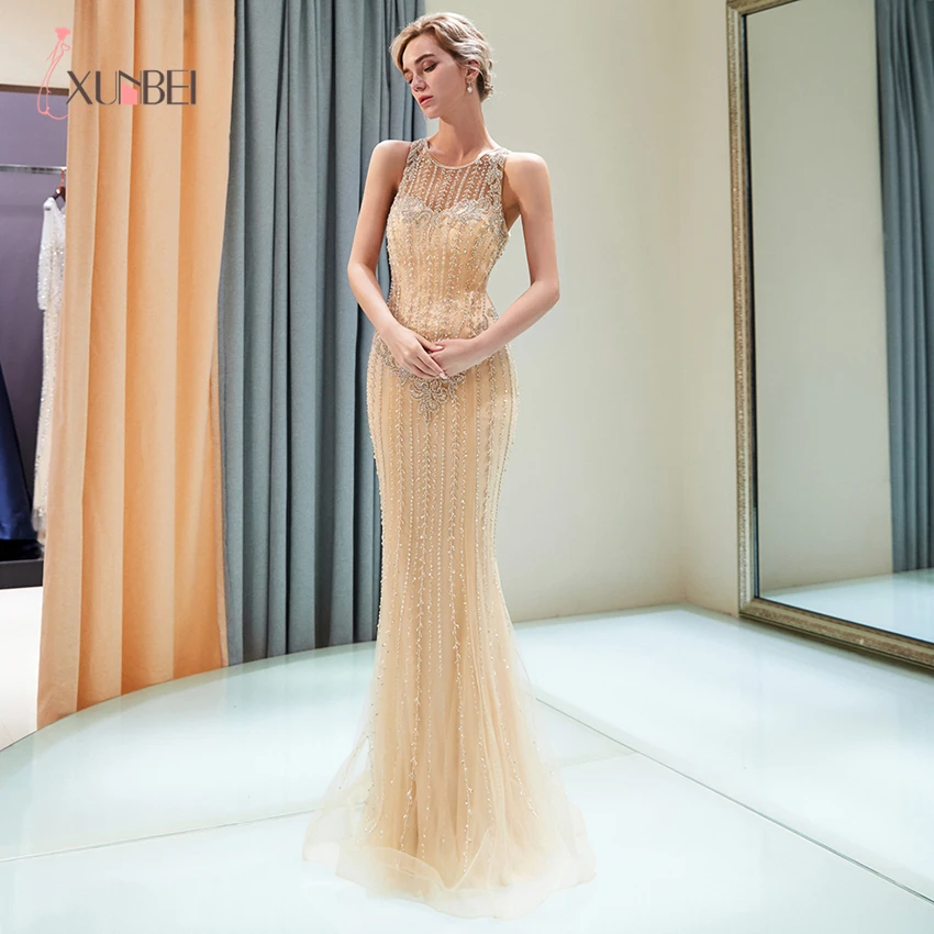 Новое поступление Vestidos Elegantes вечернее официальное платье платья Реальные фотографии Vestidos De Fiesta De Noche CPS1169 - Цвет: Gold
